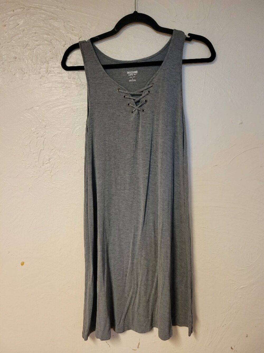 Mossimo Womens V-Neck Summer Short Dress Grey Sz-S #142